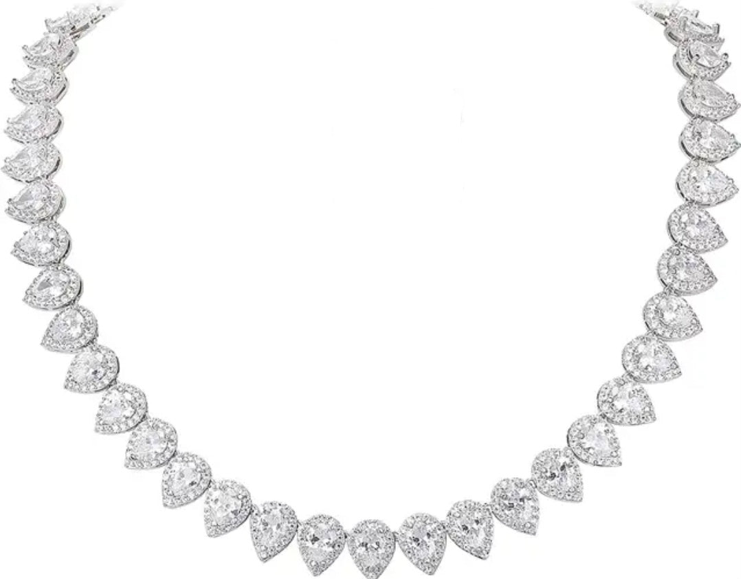 Cubic Zirconia statement Necklace Zirconite