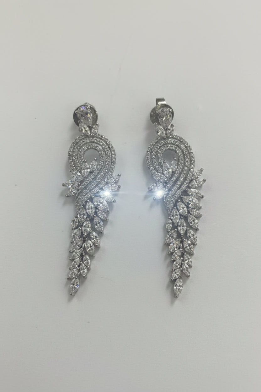 Elegant Art Deco Chandeliers Drop earrings - Zirconite Cubic Zirconia
