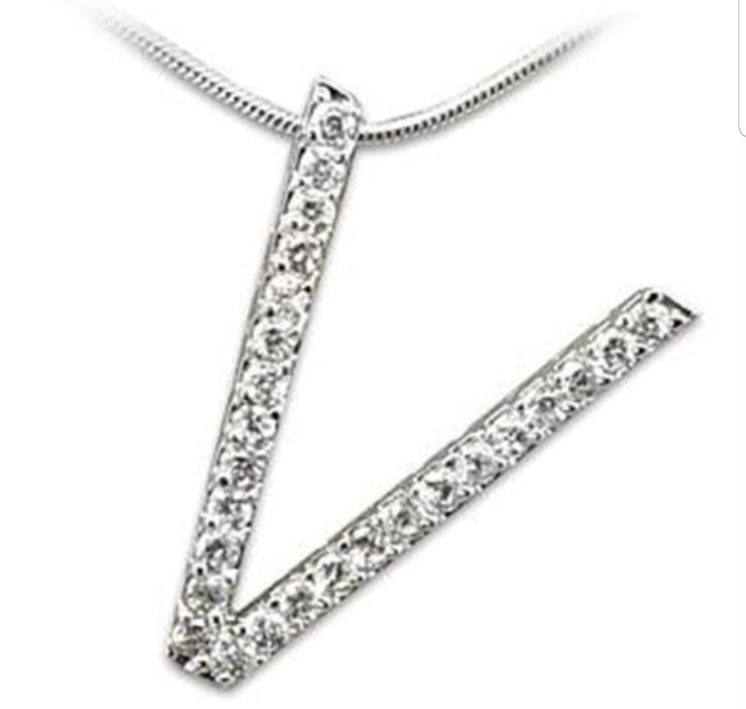 Zirconite Cubic Zirconia Large V initial. 501PV