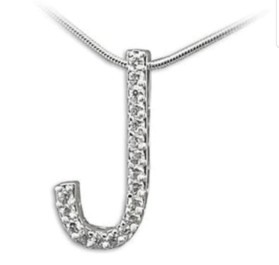 Zirconite Cubic Zirconia Large J initial. 501PJ