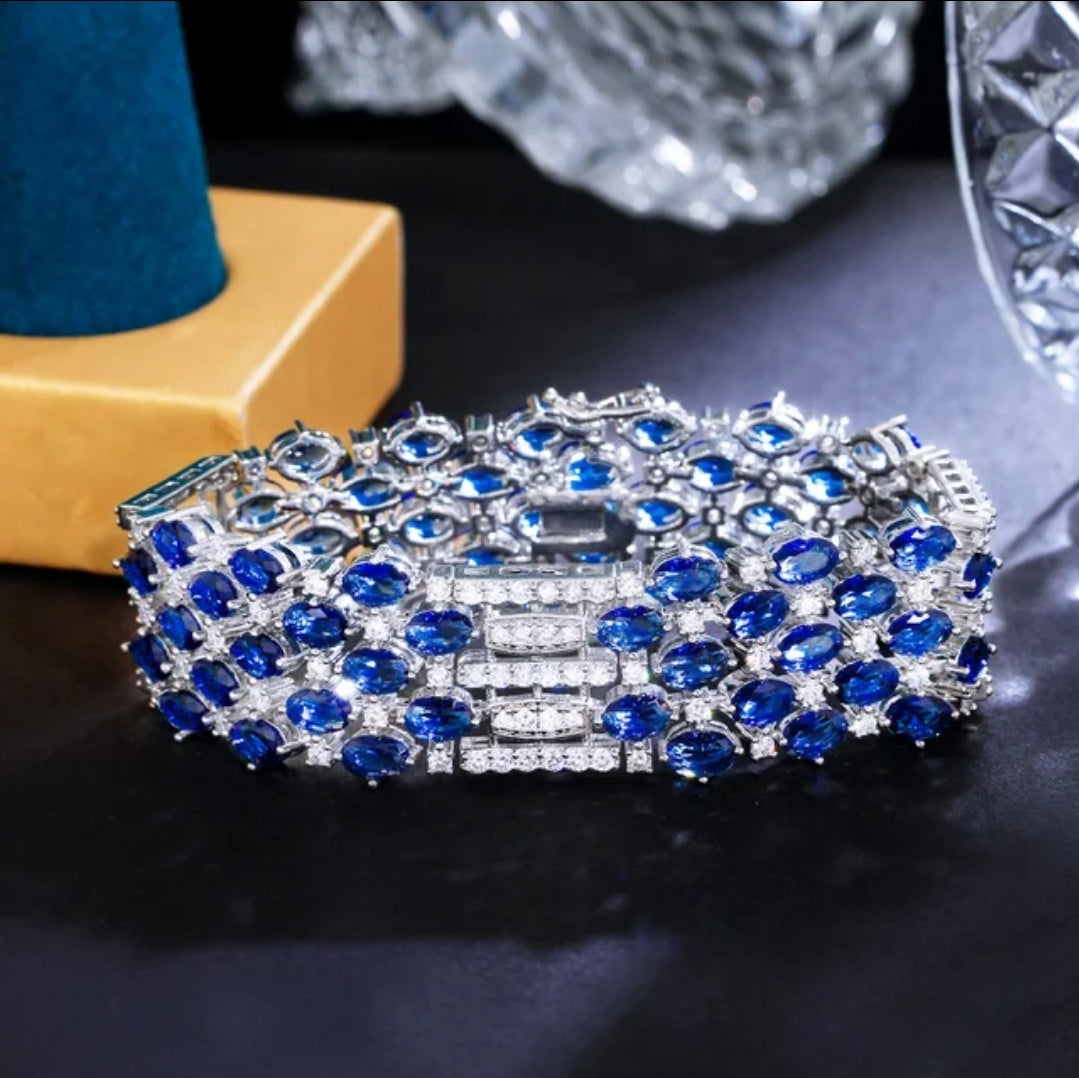 Couture wide cubic zirconia bracelet by Zirconite, main view, 826B101