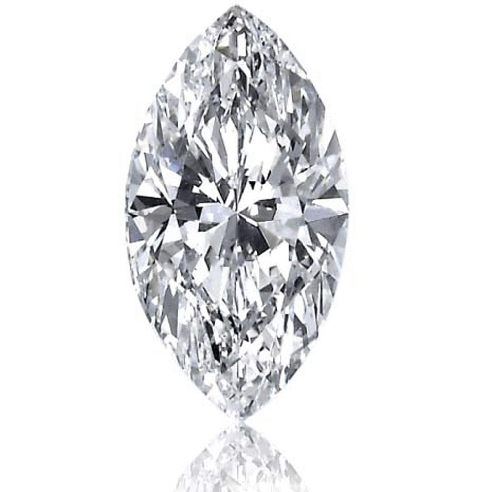 A Marquise shape Diamond Veneer Cubic Zirconia Loose Stone by DiamondVeneer Fashion is displayed against a white background, featuring brilliant facets and an elegant elongated design for dazzling sparkle.