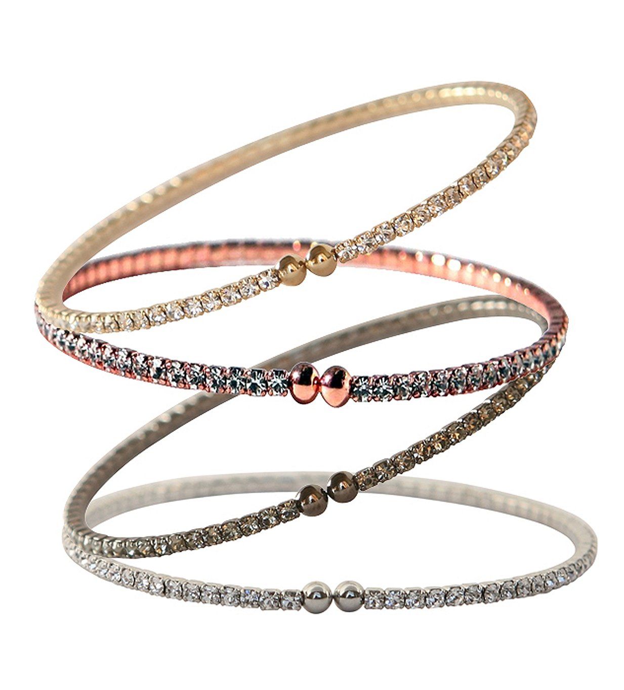 Face-off Zirconite Crystal Bangle Bracelet. . 637Bx1