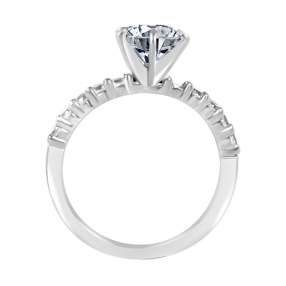 1CT(6.5mm) Intensely Radiant Round Diamond Veneer Cubic Zirconia CZ Wedding/Engagement Ring | Yaacov Hassidim