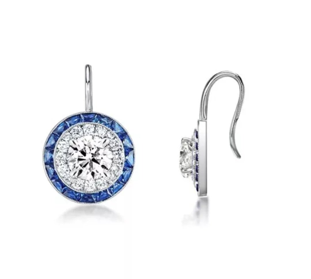 4CT TW Diamond Veneer vintage Round Earrings | DiamondVeneer Fashion