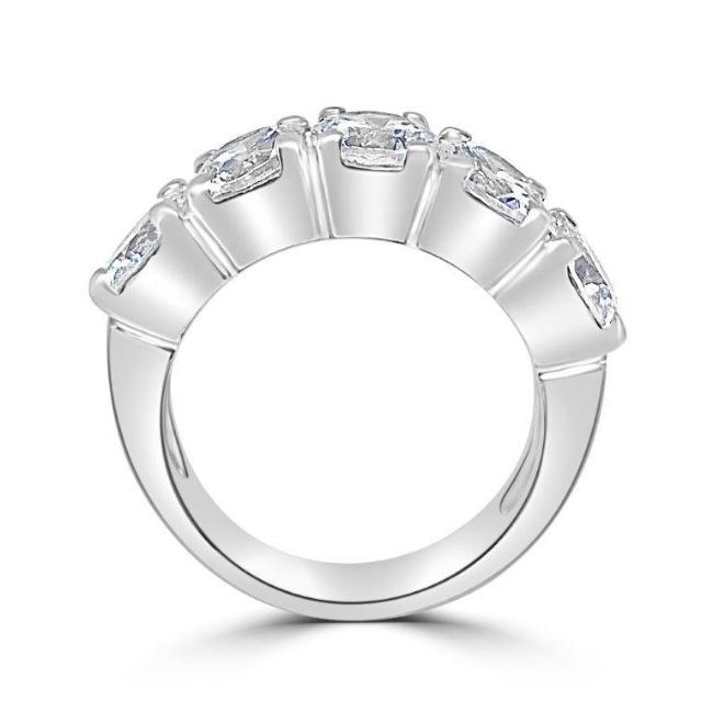 4CT TW Round Zirconite Cubic Zirconia Sterling Silver Eternity Band Ring. 501R20301