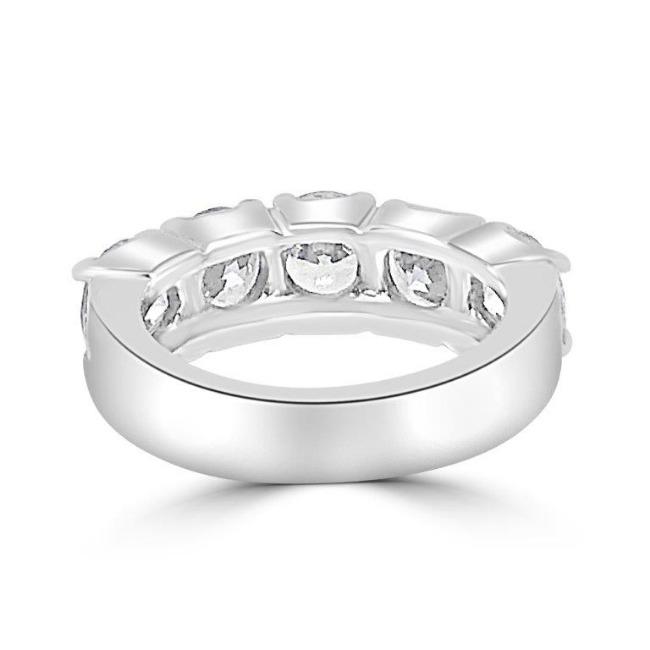 4CT TW Round Zirconite Cubic Zirconia Sterling Silver Eternity Band Ring. 501R20301