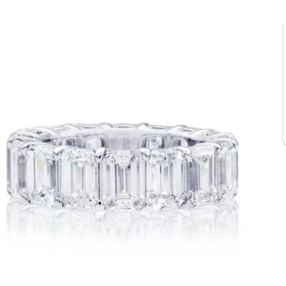 8CT TW Diamond Veneer Cubic zirconia Sterling silver Engagement/Wedding Eternity Band Ring. 635R3646