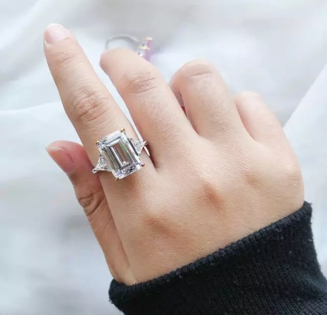 Radiant Diamond Veneer Cubic Zirconia Ring. 635R72098 | DiamondVeneer Fashion