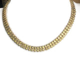 Two rows Zirconite Cubic Zirconia Sterling Silver important Necklace. AN2281 | DiamondVeneer Fashion