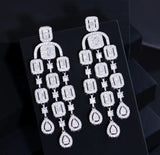 Zirconite Cubic Zirconia Chandeliers Earrings. 826E02 | DiamondVeneer Fashion