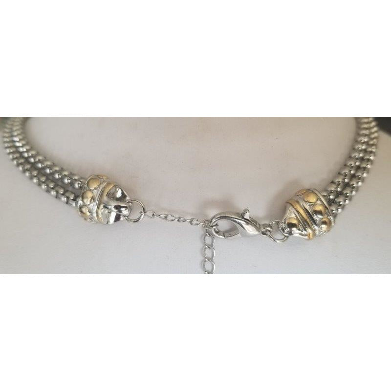 Circle Zirconite Cubic zirconia Pave setting Double Cable Chain necklace | Yaacov Hassidim