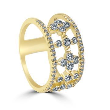 Zirconite Cubic zirconia Sterling silver wide Eternity Band Ring.