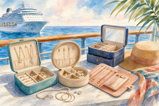 Editorial illustration for Best Travel Jewelry Case for Cruise: 5 Picks