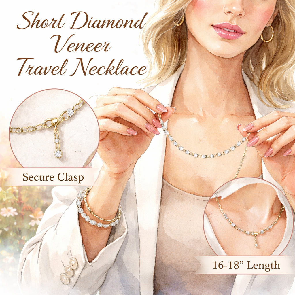 diamond veneer travel necklace short chain style guide