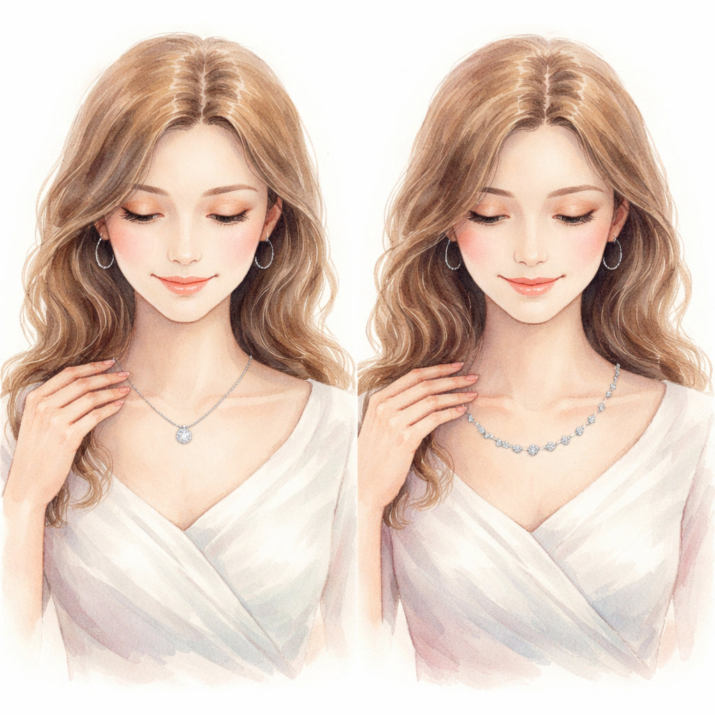 diamond veneer necklace styles for women
