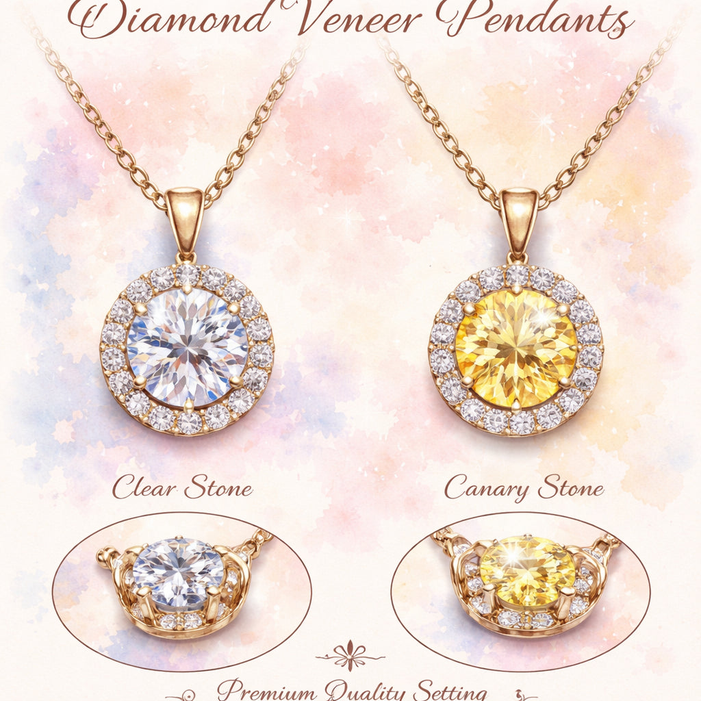 diamond veneer pendant quality and setting overview