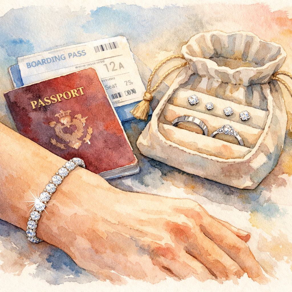 diamond veneer travel bracelet for anniversary gift