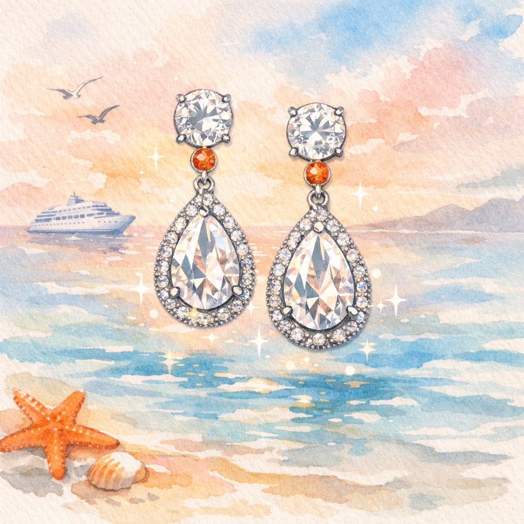 diamond veneer travel earrings for cruise style