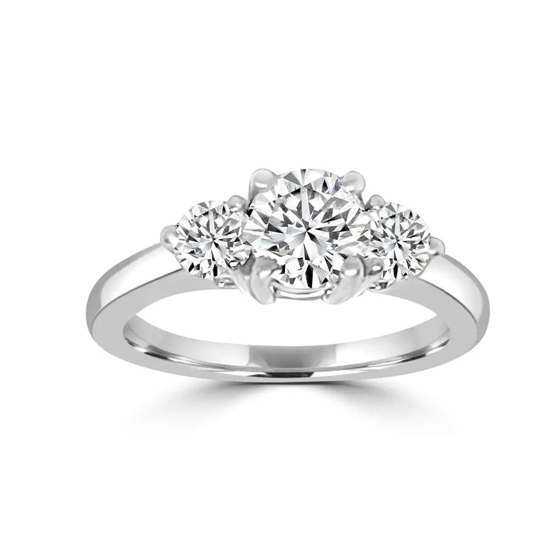 8.5ct Brilliant cut mounted solitaire cz ring in gold plating -