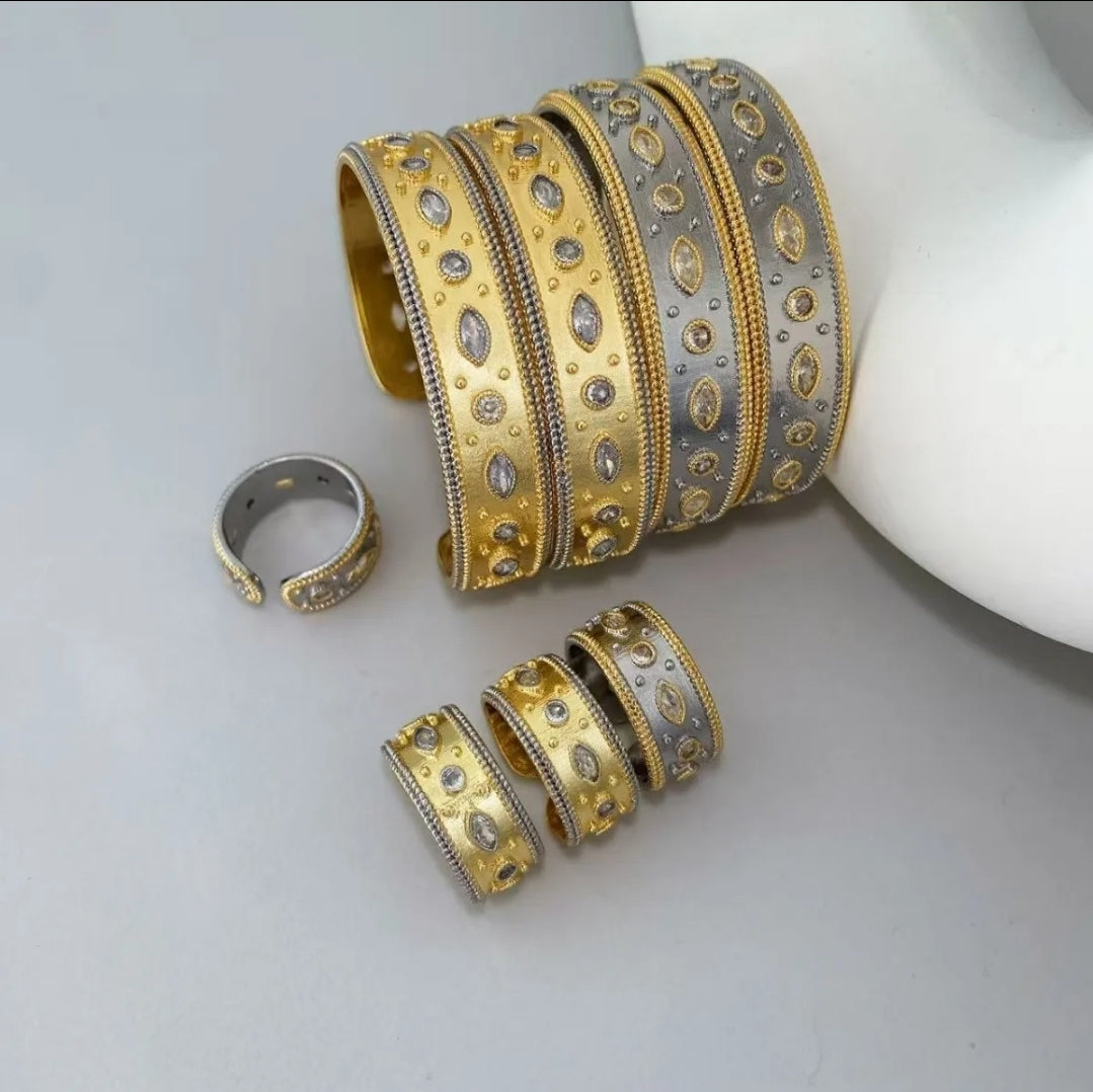 Classic Open Cubic Zirconia Bangle | Zirconite