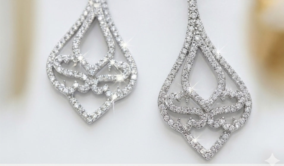 Cubic Zirconia Chandeliers drop Earrings | Zirconite. 698E3404