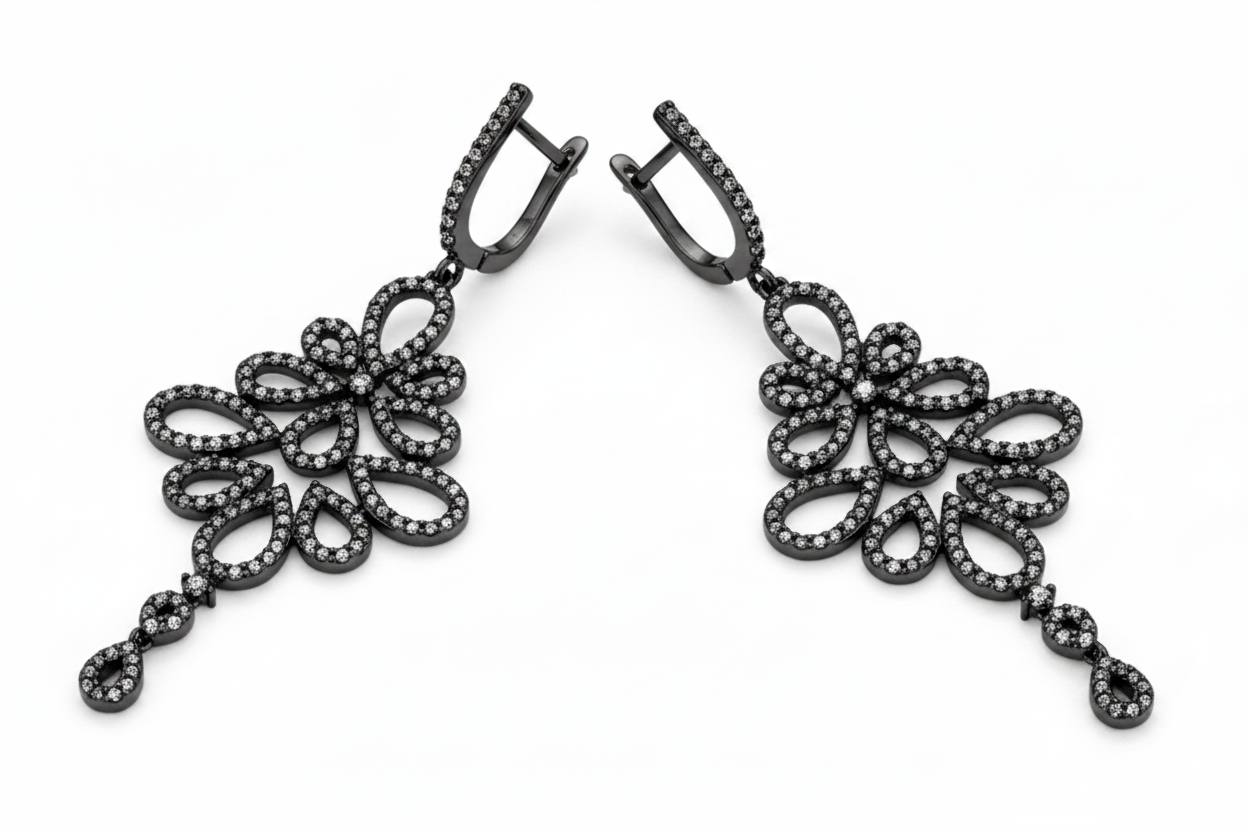 Cubic Zirconia Chandelier Drop Earrings | Zirconite. 698E3209