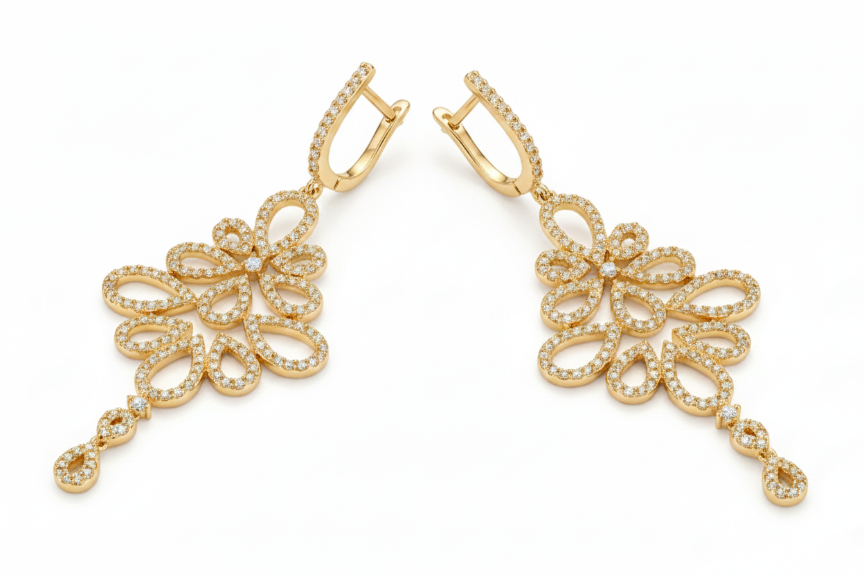 Cubic Zirconia Chandelier Drop Earrings | Zirconite. 698E3209
