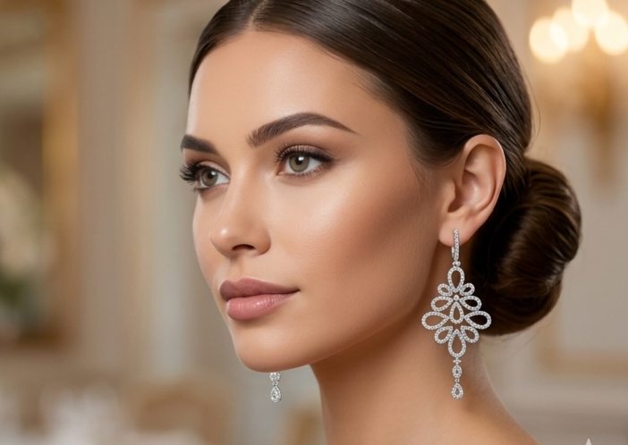 Cubic Zirconia Chandelier Drop Earrings | Zirconite. 698E3209