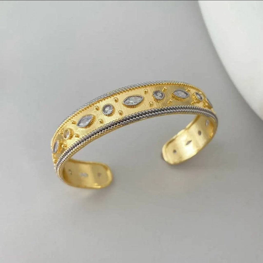 Classic Open Cubic Zirconia Bangle | Zirconite