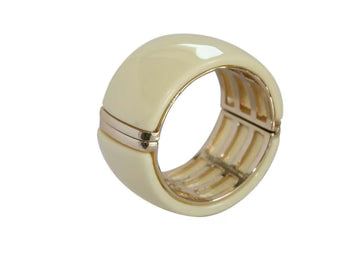 Bold Resin Hinged Magnetic Gold Cuff Bangle Bracelet – 624B0761