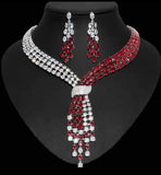Couture Necklace ruby/Clear Cubic Zirconia Zirconite Set. 841S30090RR