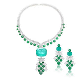 Couture  giant Colombian Emerald Necklace