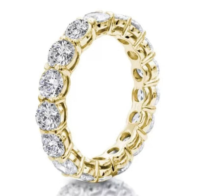4CT TW Round Diamond Veneer Cubic Zirconia 14K Gold Ring. 635R102K