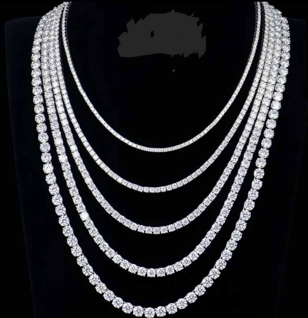 Moissanite Created Diamond Tennis Necklace