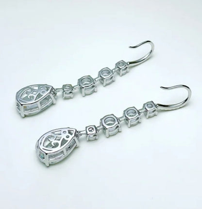 Long vertical Cubic Zirconia Earrings Zirconite 830E1011