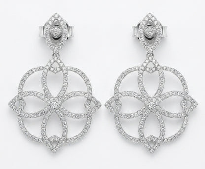 Chandeliers Drop Dangle Earrings - Cubic Zirconia Statement Bridal Earrings by Zirconite 698E3496
