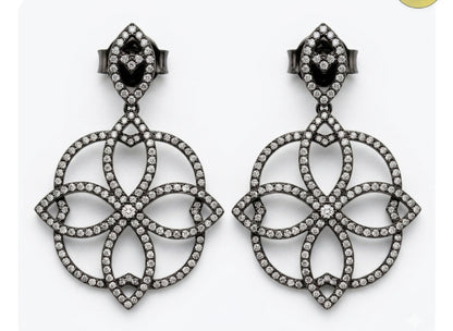 Chandeliers Drop Dangle Earrings - Cubic Zirconia Statement Bridal Earrings by Zirconite 698E3496