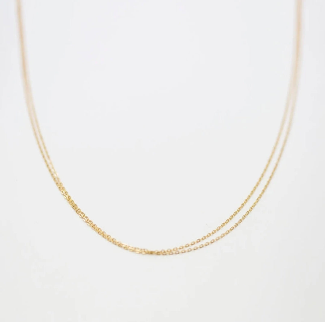 Sterling Silver Link Chain in white/rhodium plating — lightweight necklace chain, hypoallergenic and tarnish-resistant
