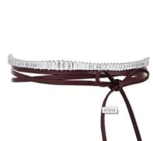 Baguette cubic zirconia wave choker necklace by Zirconite, main view, 710C0996