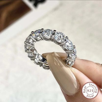 Cubic zirconia eternity band ring by Zirconite, alternate view, 635R103