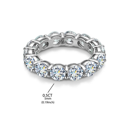 Cubic zirconia eternity band ring by Zirconite, alternate view, 635R103