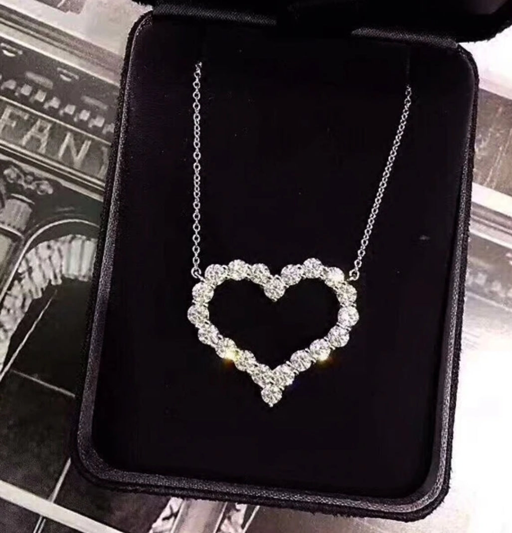 Cubic zirconia heart pendant by Zirconite, alternate view, 851P117