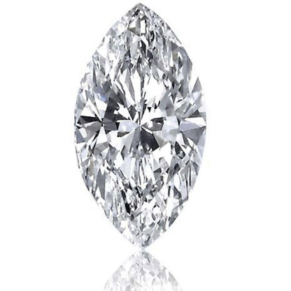 A Marquise shape Diamond Veneer Cubic Zirconia Loose Stone by DiamondVeneer Fashion is displayed against a white background, featuring brilliant facets and an elegant elongated design for dazzling sparkle.