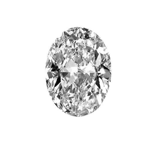 A sparkling Oval Diamond Veneer Cubic Zirconia Loose Stone by DiamondVeneer Fashion is displayed against a plain white background, highlighting its brilliance and elegant oval shape.
