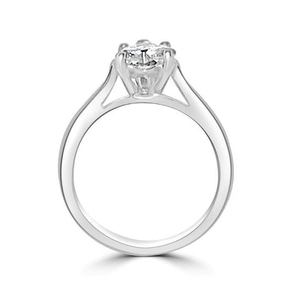 Heart Diamond Veneer Cubic Zirconia 14K Gold Ring. 635R002K