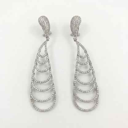 Chandeliers 3" Earrings Zirconite. 698E3205