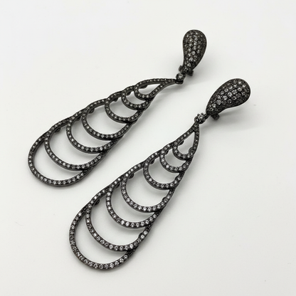 Chandeliers 3" Earrings Zirconite. 698E3205