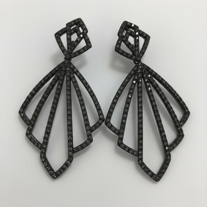Cascading Crystal 2" Chandelier Drop Cubic Zirconia Earrings Zirconite 698E3409