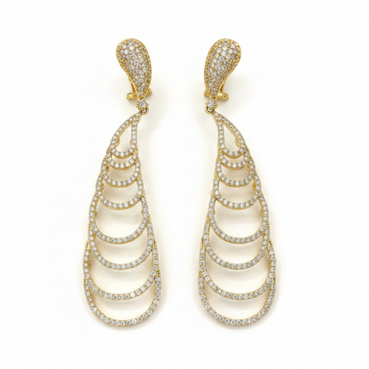 Chandeliers 3" Earrings Zirconite. 698E3205